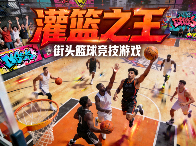街头篮球竞技游戏《灌篮之王》宣传图 - 篮球场对决